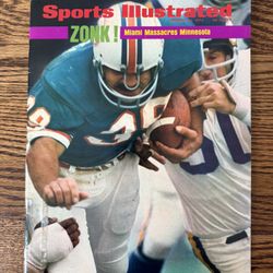 1974 Sports Illustrated Magazine Larry Csonka Miami Dolphins Super Bowl