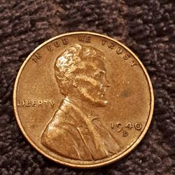 1940 D  BRN Rare LINCOLN PENNY ERROR 