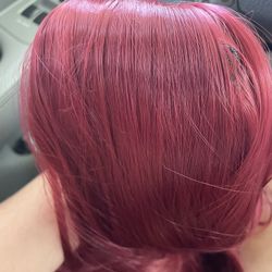 Red Ponytail Hair Wig