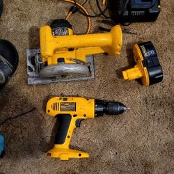 Dewalt Saw And Drill With Battery