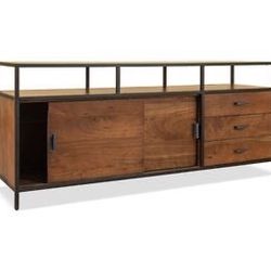 Sideboard 2 Door 3 Drawer Acacia Wood hand carved.
