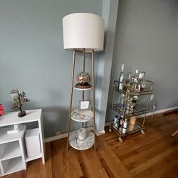 Floor lamp gold/marble