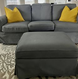3 Seat IKEA Sofa And Ottoman