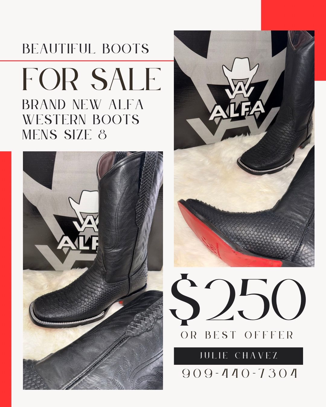 Western boots Size 8
