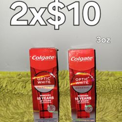 2 Colgate Optic White 3oz High Impact White