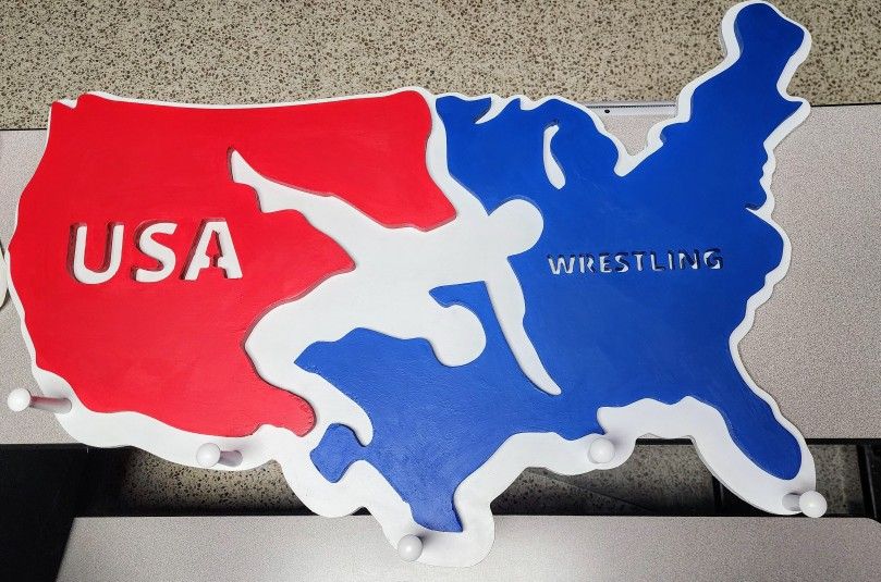 USA Wrestling Medal Wall Sign