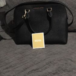 Michael Kors Mk Purse Cindy Black Saffiano 