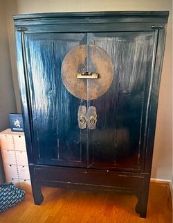 Antique Chinese Wedding Cabinet Armoire