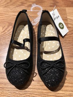 Girls Black Dress Shoes - Size 12