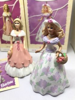 2 Barbie Hallmark keepsake ornaments $15 total