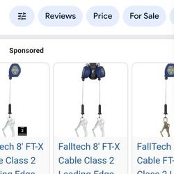 Falltech Ft-x 8 Foot Self Retracting Lanyards 