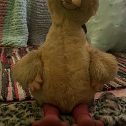 This is a vintage Ideal Sesame Street Story Magic Big Bird plush toy