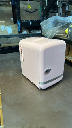 4L Retro Mini Fridge – Pink – Personal/Cosmetic Refrigerator