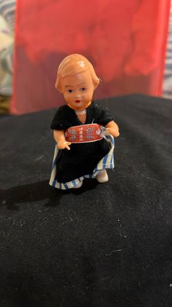 VINTAGE CELLULOID 1950”s Doll In Traditional Or Folk Costume