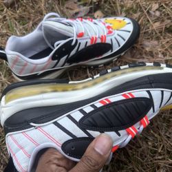 Nike Air Max 98 sneakers in the "Chrome Yellow"