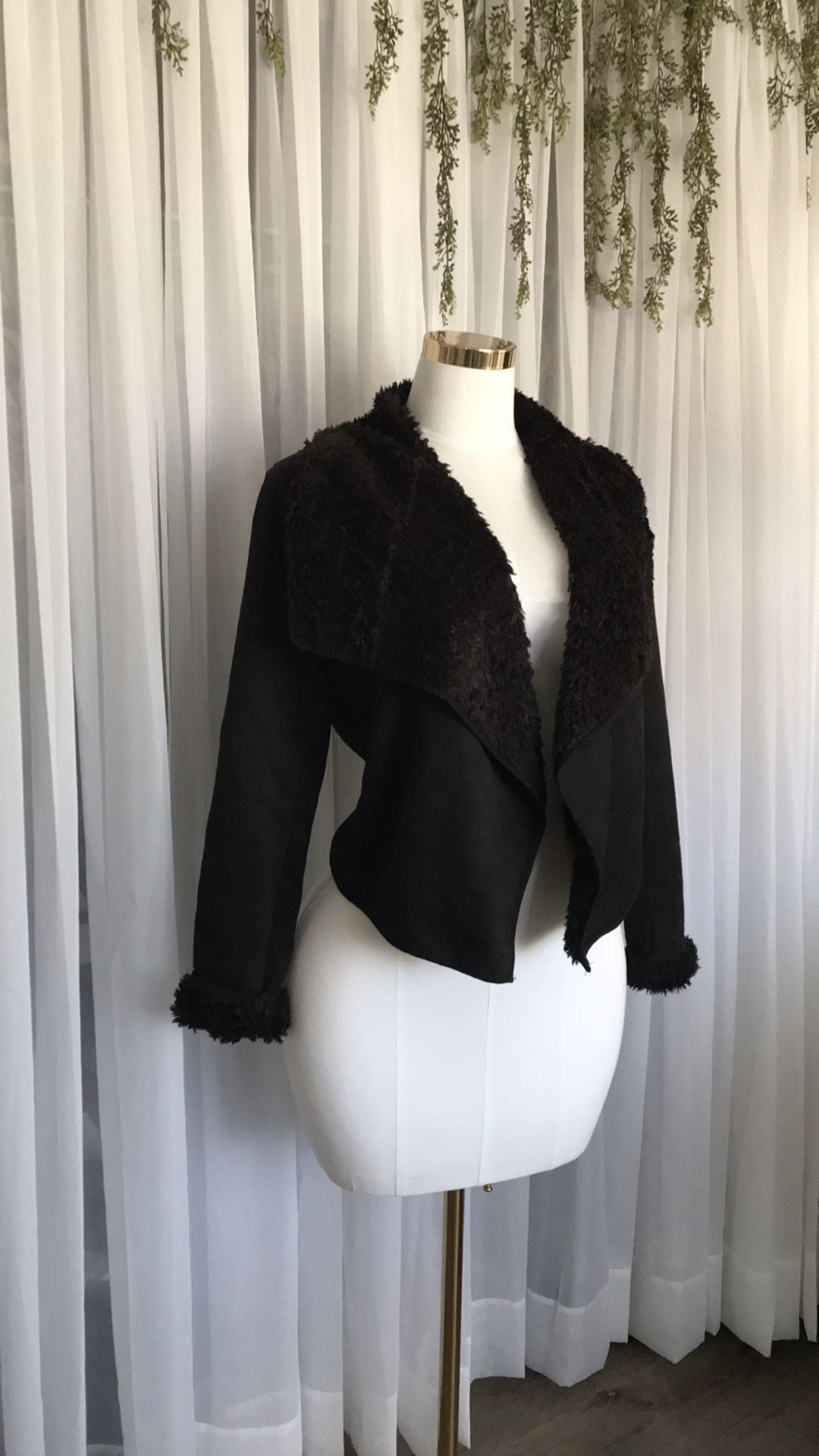 Back Sherpa Fuzzy Jacket Size L