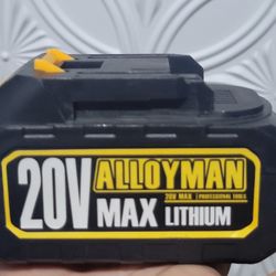 20V ALLOYMAN MAX LITHIUM Batteries W/Double Charger ( Brand New, Never Used ) For $30