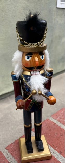Wooden Nutcracker Soldier Figurine with Drum