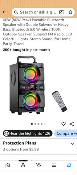 Bluetooth speaker 60 watt