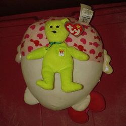 Ty Teenie Original Beanie (Lime Green Bear)