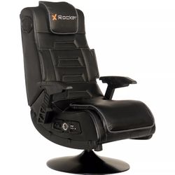 X Rocker Pro  2.1 Black Leather Foldable Video Gaming Chair for Adult Teen Kid