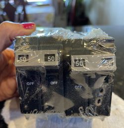 2 Circuit Breakers CHB250 2 Phase 50A Bolt On .