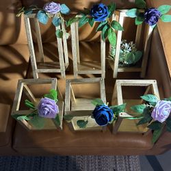 Table Decorations.  Painted And Unpainted