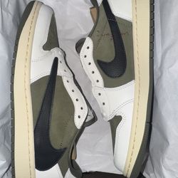 New Men’s Size 9.5 Jordan 1 Low OG Travis Scott Medium Olive 