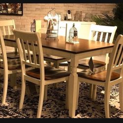 Whitesburg 6 Piece Kitchen Set / Dining Room Set 👍 Brand New 💥