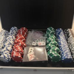 300 Pc Casino Poker Chip Set In Aluminum Case