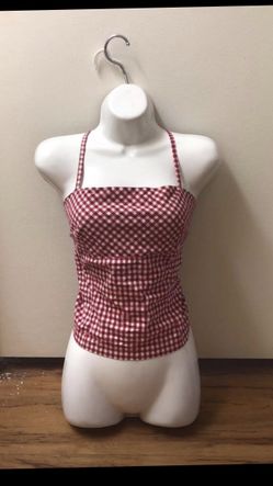 Red checkered top