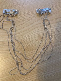 Silver Tone Multi-Strand Layered Cable Chain for Hair Adjustable Slide Closure