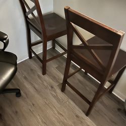 2 Bar Stools/Tall Chairs 