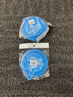 Set of Two blue collapsible pet bowls