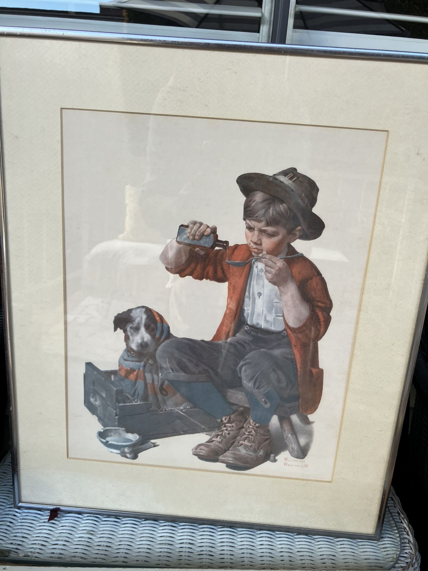 “Sick Puppy” Norman Rockwell Print 