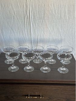 Champagne or Margarita glasses - a set of 9