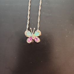 Butterfly And Heart Necklaces 