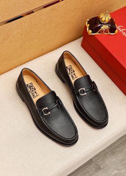 Ferragamo Men’s Leather Shoes With Box 2026 New