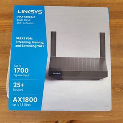LINKSYS Max Stream Dual - Band Router (AX1800)