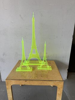 Acrylic Lucite Eiffel Tower Statue Pop Art Set Of 3 Barneys NY