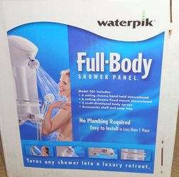 NEW WATERPIK Full-Body Shower Panel Model 201 w/ Handheld & Fixed Showerheads