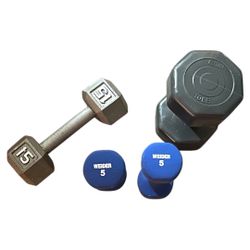 Dumbells | Assortment 5 lb  | 10 lb | 15 lb