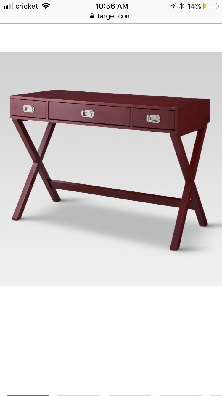 Dark red desk Target