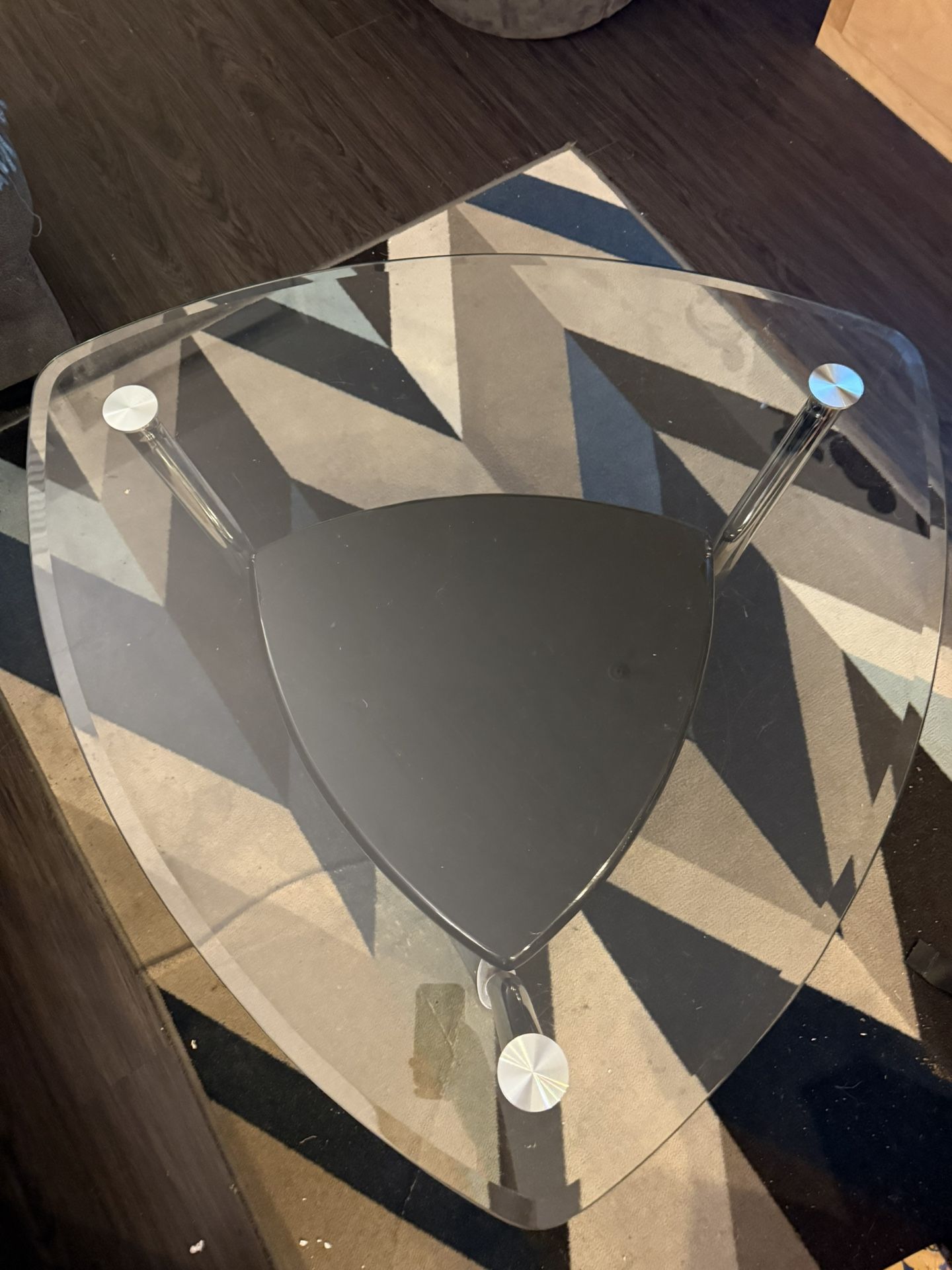 Modern Glass Coffee Table + Matching End Table Set – Chrome Legs – Stylish & Sturdy