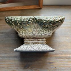 Vintage McCoy USA 442 Grecian Planter | 1950’s Home Decor | 24k Gold Stamped | Pedestal Planter | Mid-Century Home Decor