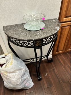 Granite side table