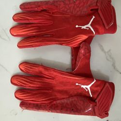 Nike Air Jordan Fly Lock Football Gloves Red Size Large