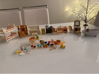 Calico critters miniature furniture LOT