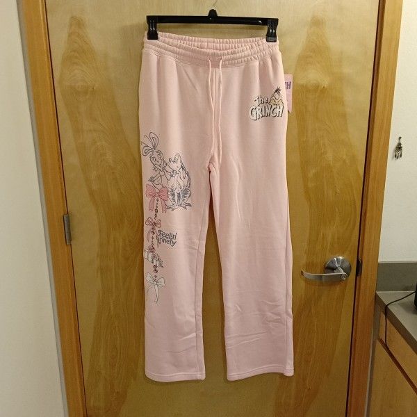 Women's 'The Pink Grinch' Limited Edition Fleece Lined Sweat Pants Size M
