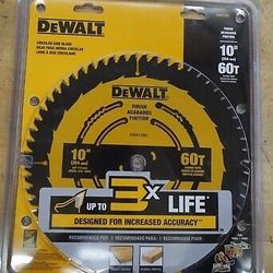 Dewalt DWA11060  10"  60T 254 mm general purpose blade 3x life new sealed 